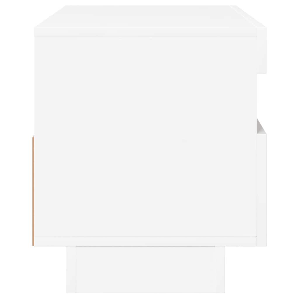 vidaXL Έπιπλο Τηλεόρασης με LED Γυαλιστερό Λευκό 80 x 35 x 40 εκ.