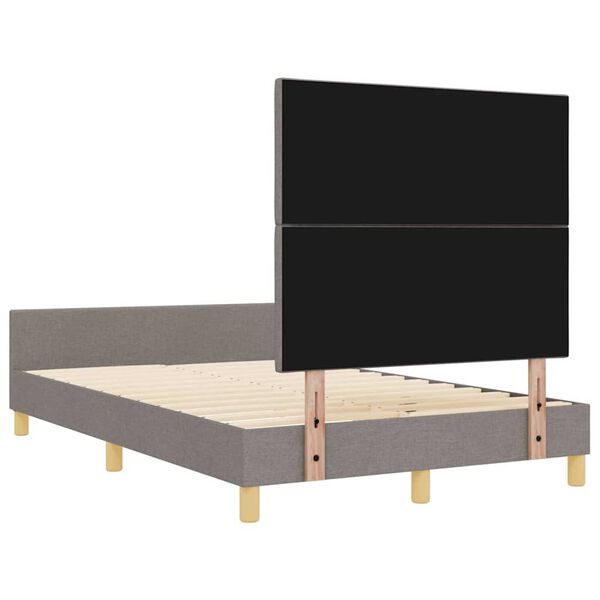 vidaXL Σκελετός Κρεβατιού με κεφαλάρι Taupe 120 x 200 cm ύφασμα