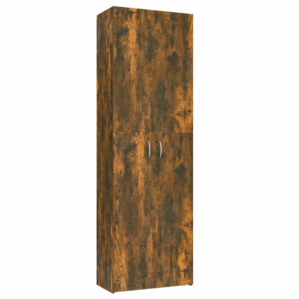vidaXL Ντουλάπα Γραφείου Καπνιστή Δρυς 60x32x190 εκ. από Επεξεργ. Ξύλο
