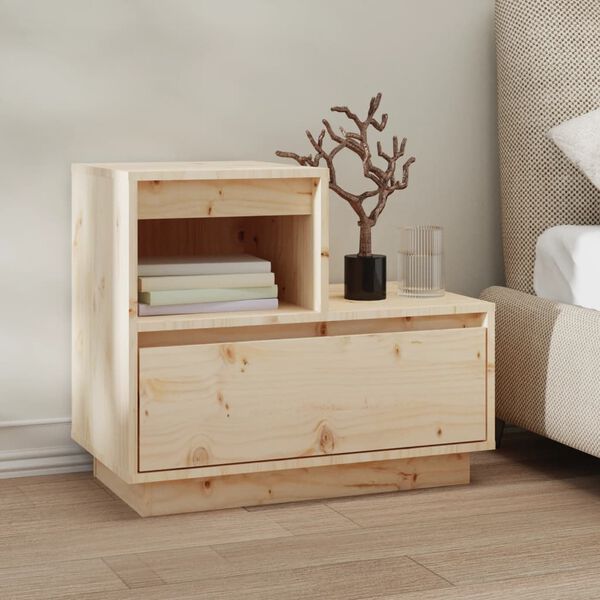 vidaXL Κομοδίνα 2 τεμ. 60 x 34 x 51 εκ. από Μασίφ Ξύλο Πεύκου