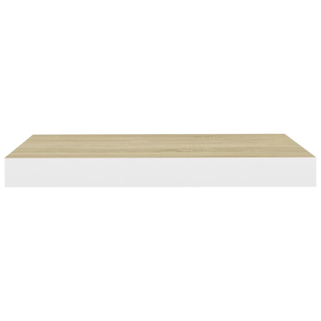 vidaXL Ράφι Τοίχου Δρυς/Άσπρο 50x23x3,8 εκ. MDF