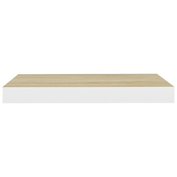 vidaXL Ράφι Τοίχου Δρυς/Άσπρο 50x23x3,8 εκ. MDF