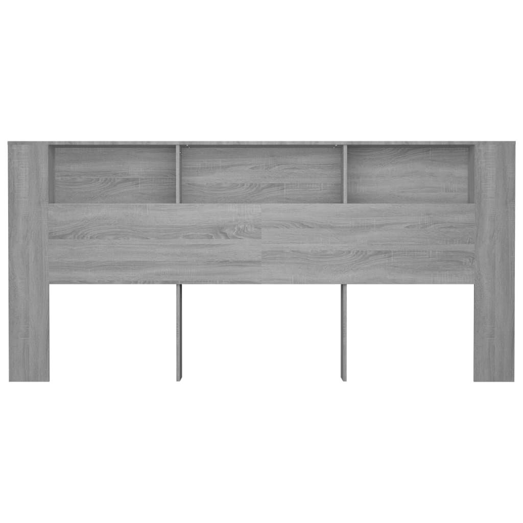vidaXL Κεφαλάρι Με Αποθηκευτικό Χώρο Γκρι Sonoma 220x18,5x104,5 εκ.
