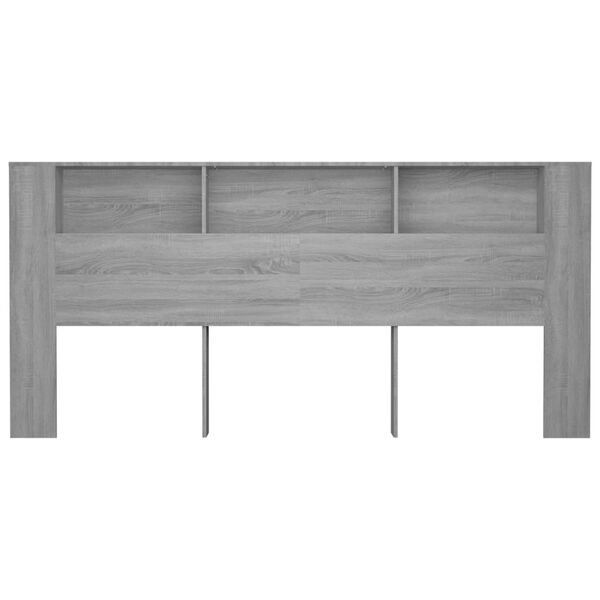 vidaXL Κεφαλάρι Με Αποθηκευτικό Χώρο Γκρι Sonoma 220x18,5x104,5 εκ.