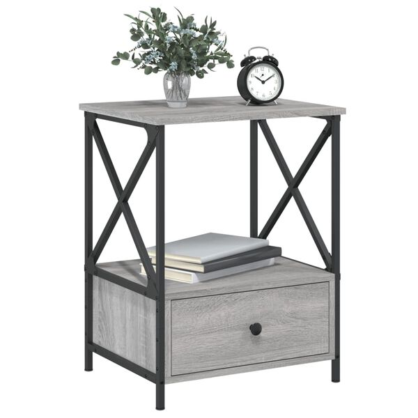 vidaXL Κομοδίνο Γκρι Sonoma 50 x 41 x 65 εκ. από Επεξεργασμένο Ξύλο