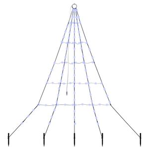 vidaXL LED Χριστουγεννιάτικο Δέντρο με 112 LED Μπλε 182 εκ Μέταλλο