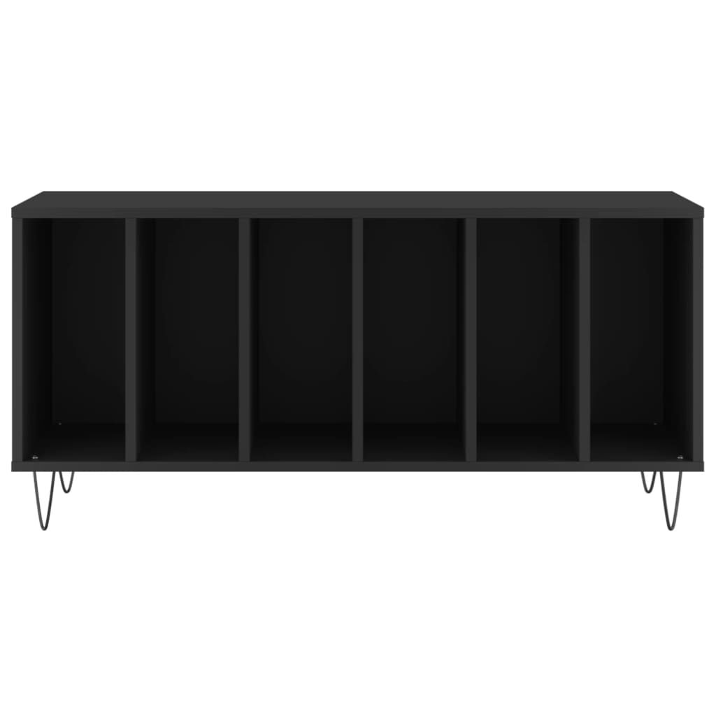 vidaXL Έπιπλο Δίσκων Μαύρο 100 x 38 x 48 εκ. από Επεξεργασμένο Ξύλο
