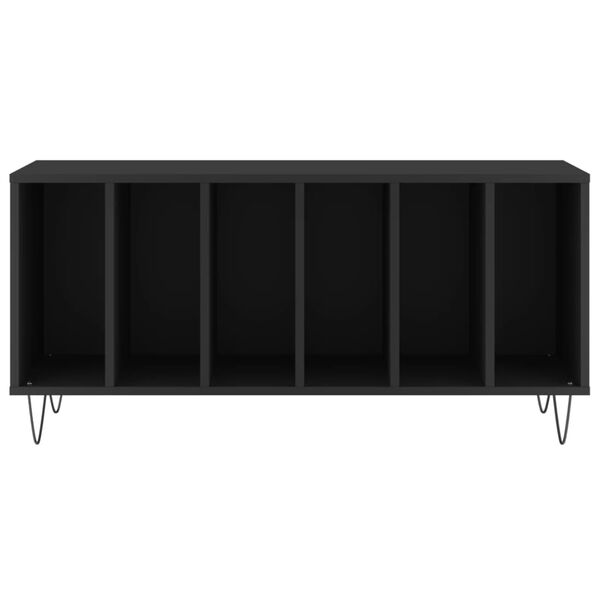 vidaXL Έπιπλο Δίσκων Μαύρο 100 x 38 x 48 εκ. από Επεξεργασμένο Ξύλο