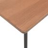 vidaXL Τραπεζαρία Καφέ 120x60x73 εκ. από Μασίφ Κόντρα Πλακέ & Ατσάλι