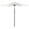 vidaXL Ομπρέλα Κήπου με Ατσάλινο Ιστό Λευκή 223x223x213 εκ.