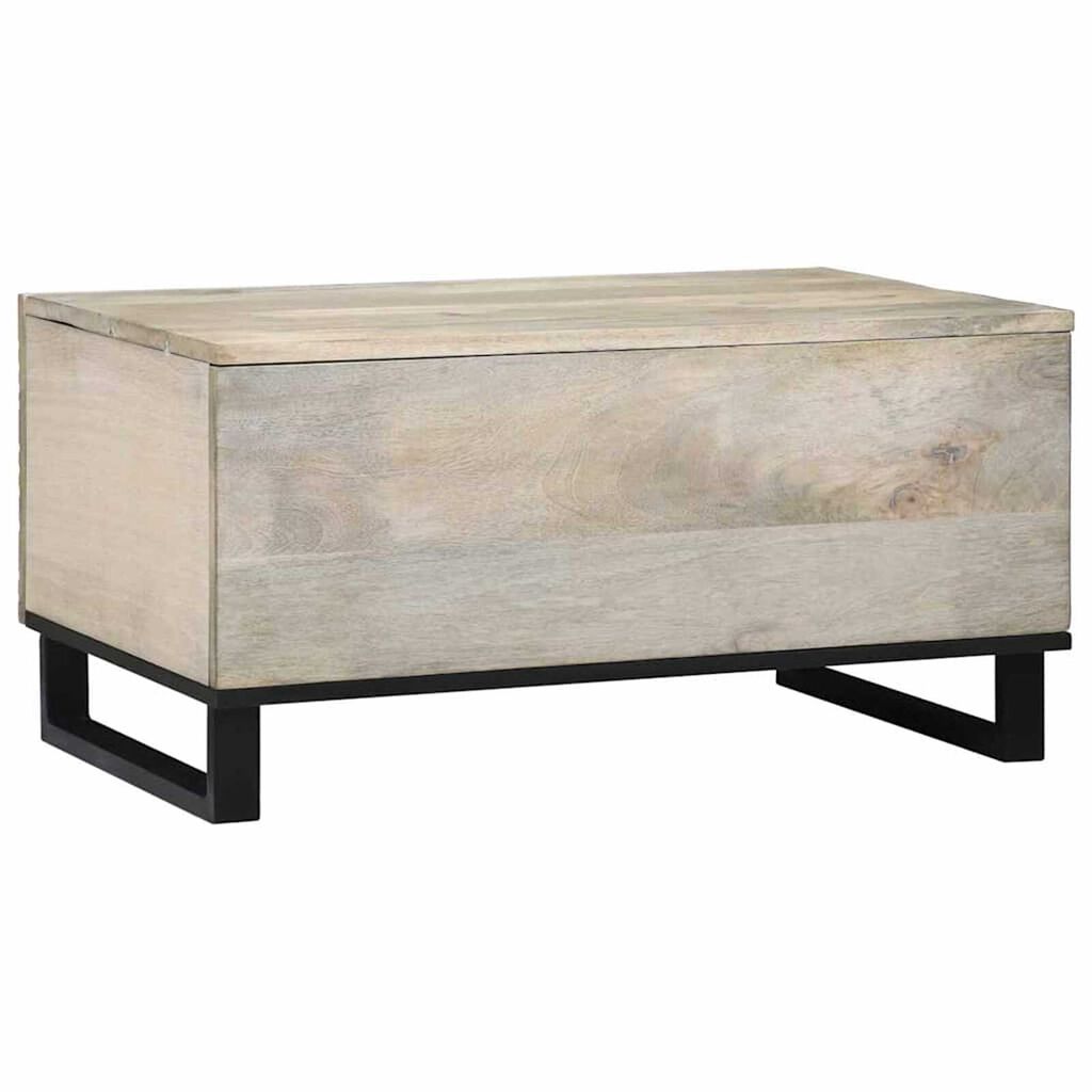 vidaXL Τραπεζάκι σαλονιού Άσπρο, Μαύρο 80 x 50 x 40 cm