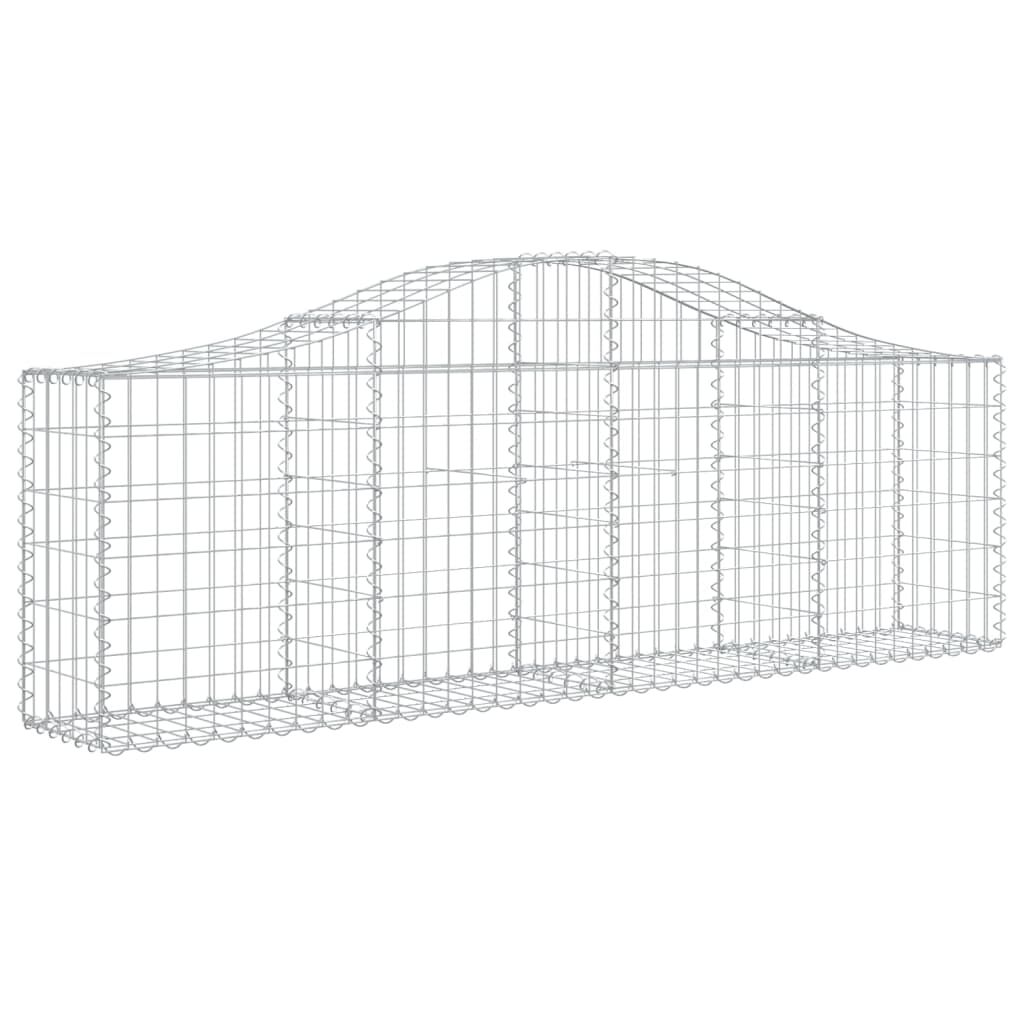 vidaXL Συρματοκιβώτια Τοξωτά 30 τεμ. 200x30x60/80 εκ. Γαλβαν. Ατσάλι