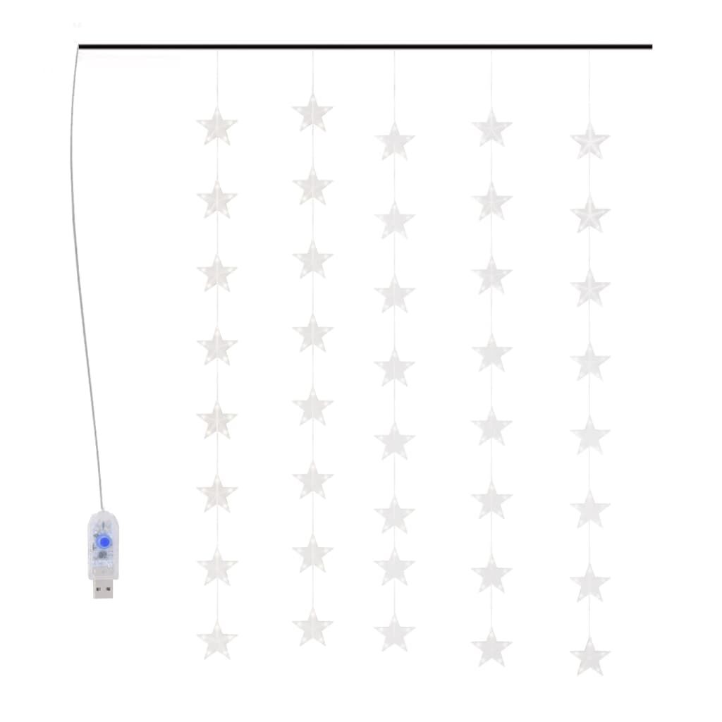 vidaXL Κουρτίνα LED Φωτάκια 200 LED Θερμό Λευκό με 8 Λειτουργίες
