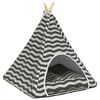 vidaXL Teepee &gamma;&iota;&alpha; &kappa;&alpha;&tau;&omicron;&iota;&kappa;ί&delta;&iota;&alpha; &mu;&epsilon; &mu;&alpha;&xi;&iota;&lambda;ά&rho;&iota; 60 x 60 x 70 cm &Pi;&omicron;&lambda;&upsilon;&epsilon;&sigma;&tau;έ&rho;&alpha;&sigmaf;
