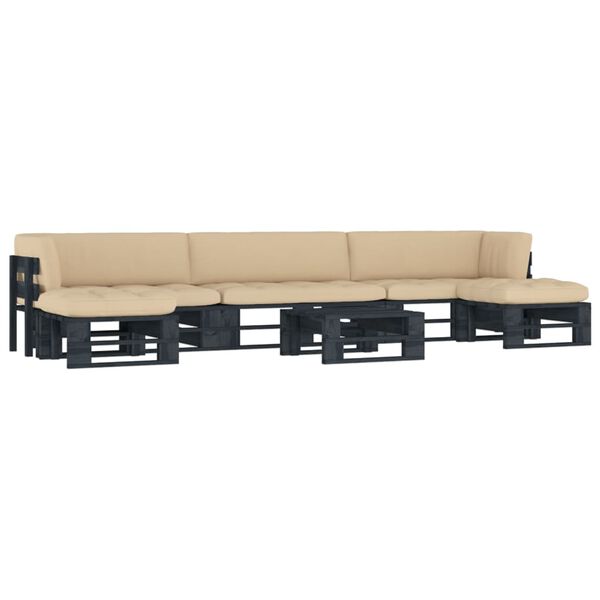 vidaXL &Sigma;&alpha;&lambda;ό&nu;&iota; &alpha;&pi;ό &Pi;&alpha;&lambda;έ&tau;&epsilon;&sigmaf; 6 &tau;&epsilon;&mu;. &Mu;&alpha;ύ&rho;&omicron; &Epsilon;&mu;&pi;&omicron;&tau;. &Xi;ύ&lambda;&omicron; &Pi;&epsilon;ύ&kappa;&omicron;&upsilon; &mu;&epsilon; &Mu;&alpha;&xi;&iota;&lambda;ά&rho;&iota;&alpha;