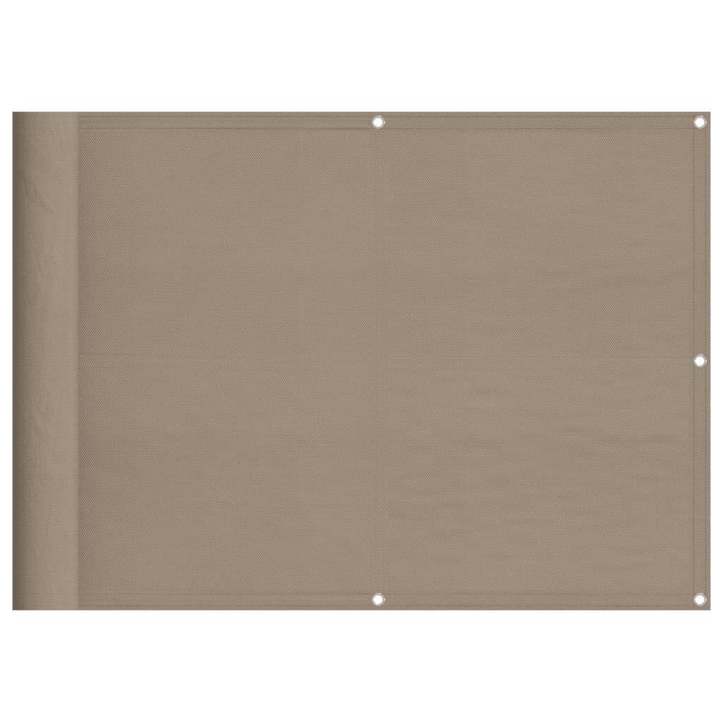 vidaXL Διαχωριστικό Βεράντας Taupe 75x700εκ 100% Πολ. Ύφασμα Oxford