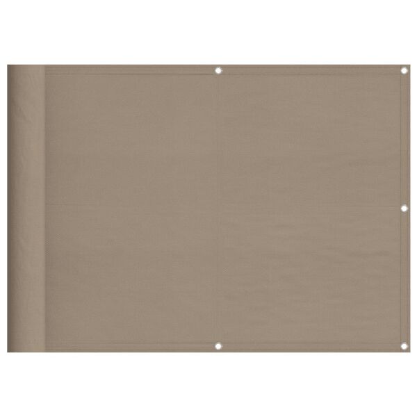vidaXL Διαχωριστικό Βεράντας Taupe 75x700εκ 100% Πολ. Ύφασμα Oxford