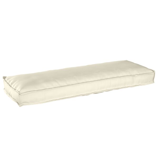vidaXL Μαξιλάρι παλέτας για πάγκο Κρεμ 120 x 40 x 8 εκ Ύφασμα Oxford