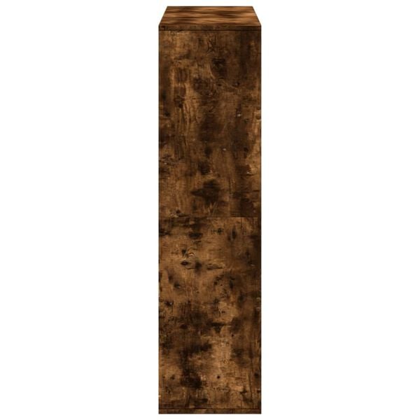 vidaXL Βιβλιοθήκη Καπνιστή Δρυς 100x33x125,5εκ. από Επεξεργασμένο Ξύλο