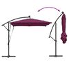 vidaXL Ομπρέλα Cantilever Banana Μπορντό 249 x 249 x 250 εκ.