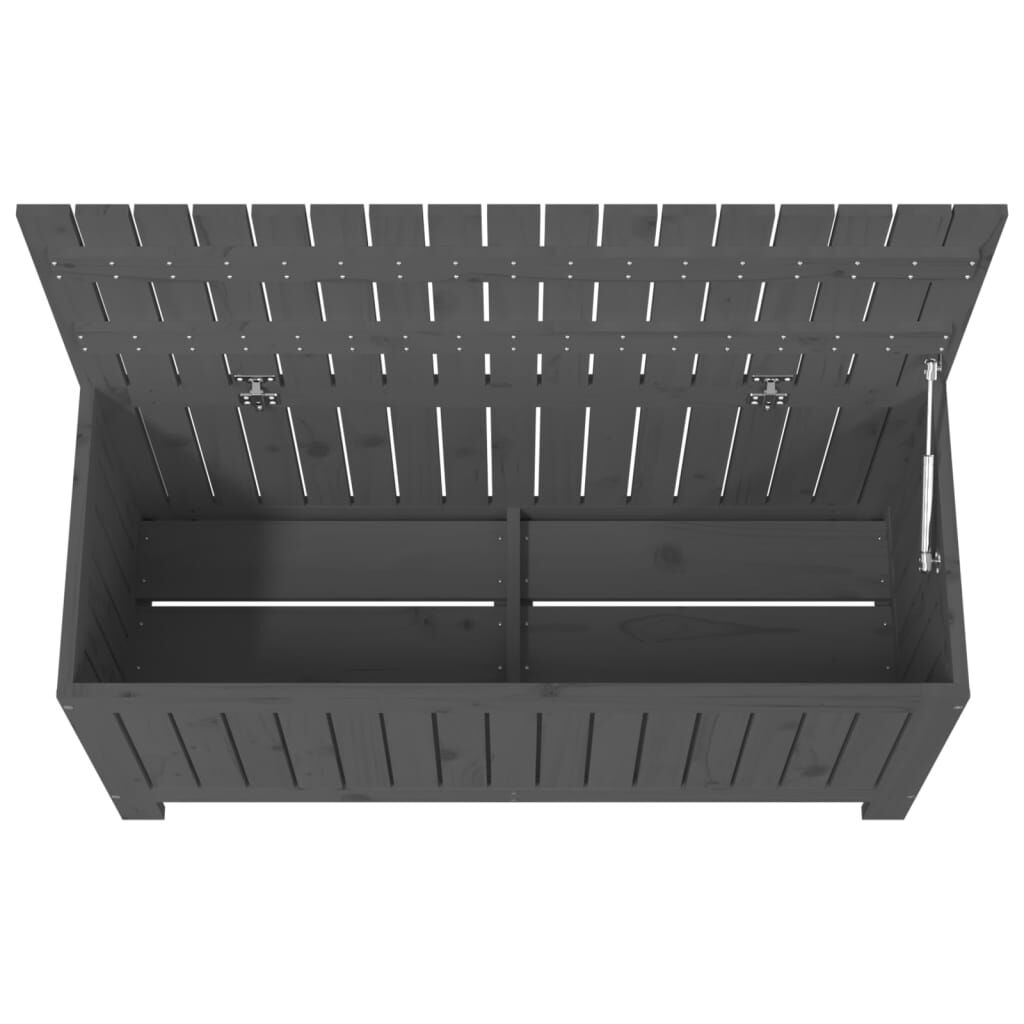 vidaXL Κουτί Αποθήκευσης Κήπου Γκρι 108x42,5x54 εκ. Μασίφ Ξύλο Πεύκου