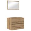 vidaXL Σετ Επίπλων Μπάνιου 3 pcs Μαύρη δρυς 60 x 38.5 x 45 cm
