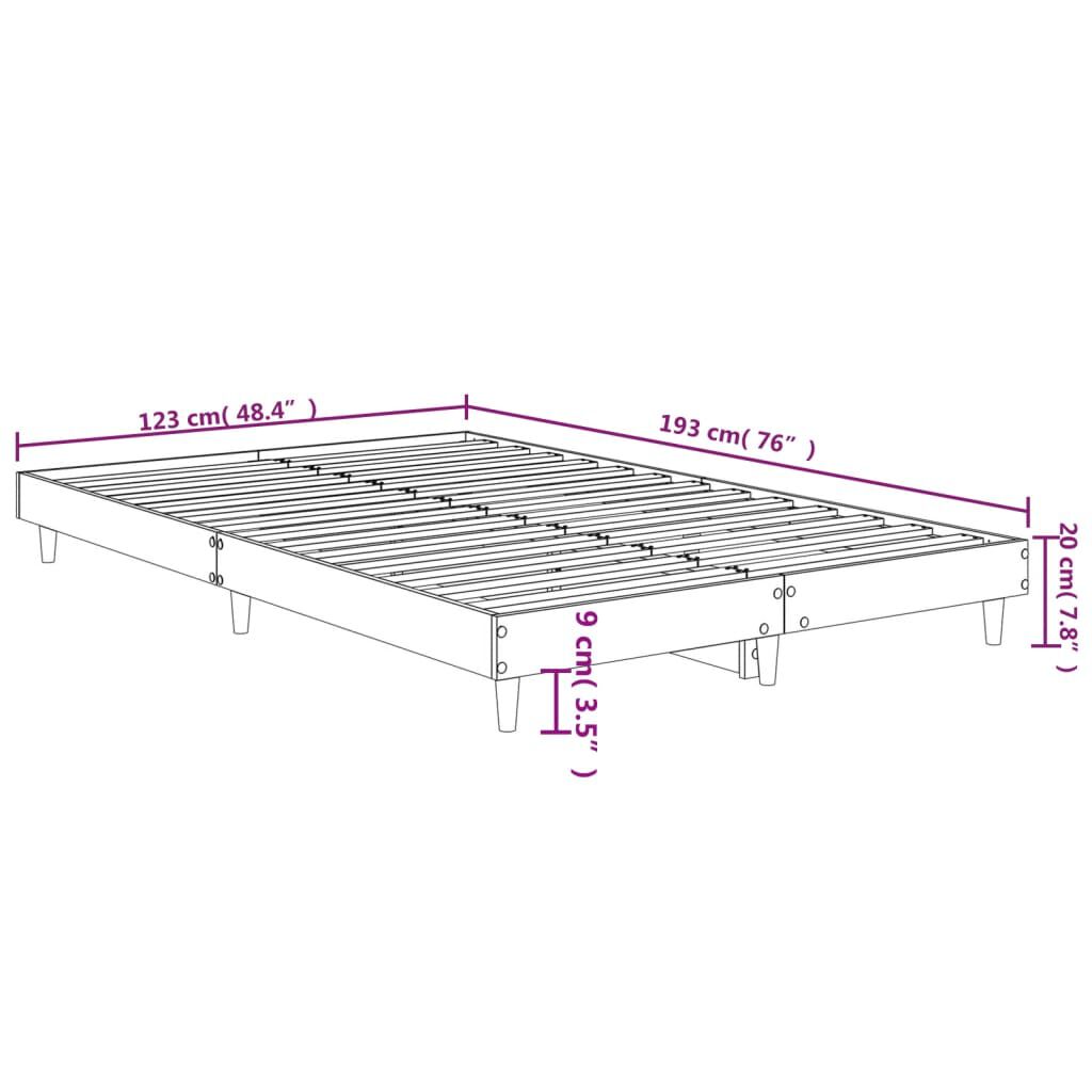 vidaXL Πλαίσιο Κρεβατιού Χωρ. Στρώμα Καφέ Δρυς 120x190 εκ. Επ. Ξύλο