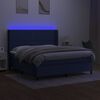 vidaXL &Kappa;&rho;&epsilon;&beta;ά&tau;&iota; Boxspring &mu;&epsilon; &Sigma;&tau;&rho;ώ&mu;&alpha; & LED &Mu;&pi;&lambda;&epsilon; 180x200 &epsilon;&kappa;. &Upsilon;&phi;&alpha;&sigma;&mu;ά&tau;&iota;&nu;&omicron;