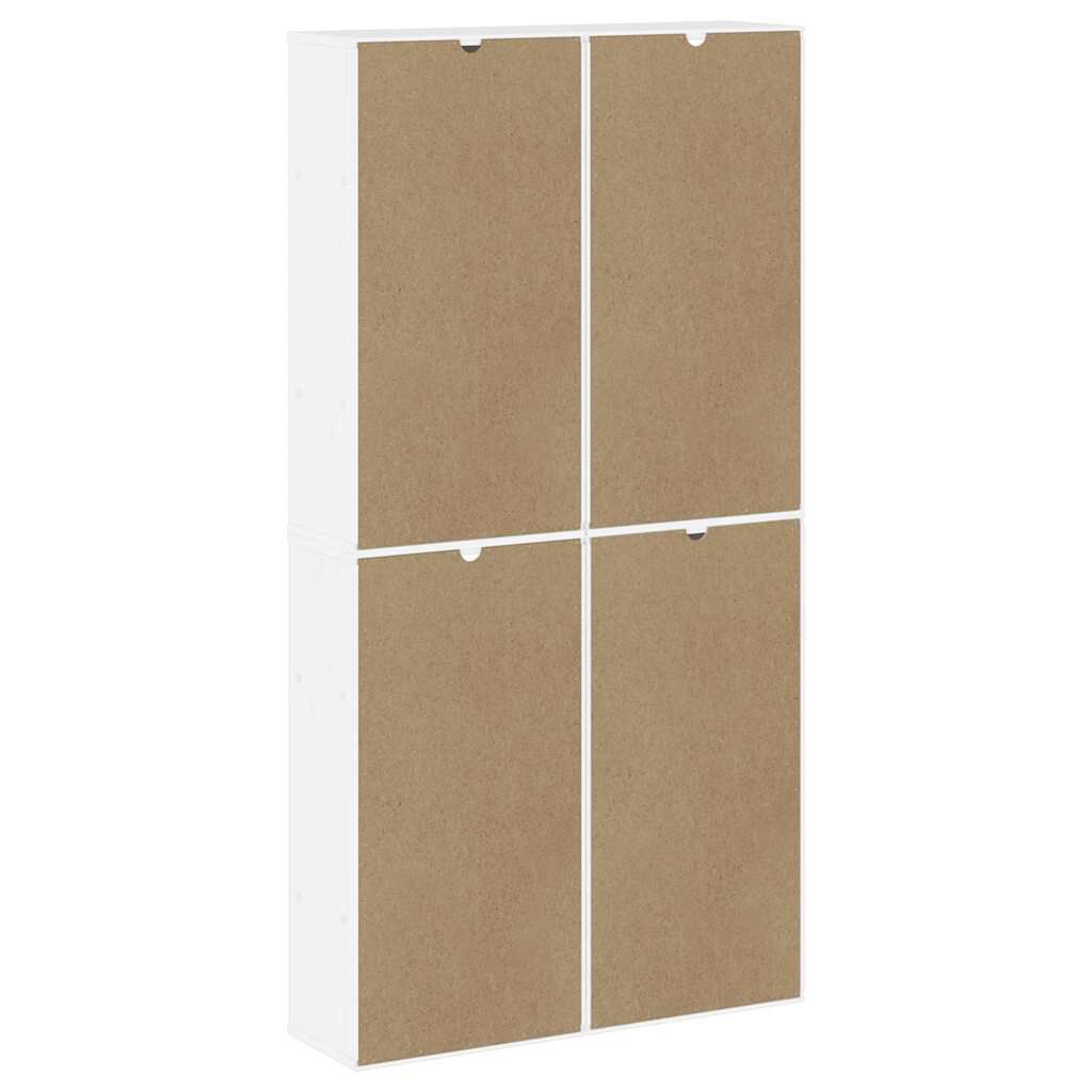 vidaXL Πλαϊνά ντουλάπια 4 τεμ. ODDA 40x24x79 εκ. από Μασίφ Ξύλο Πεύκου