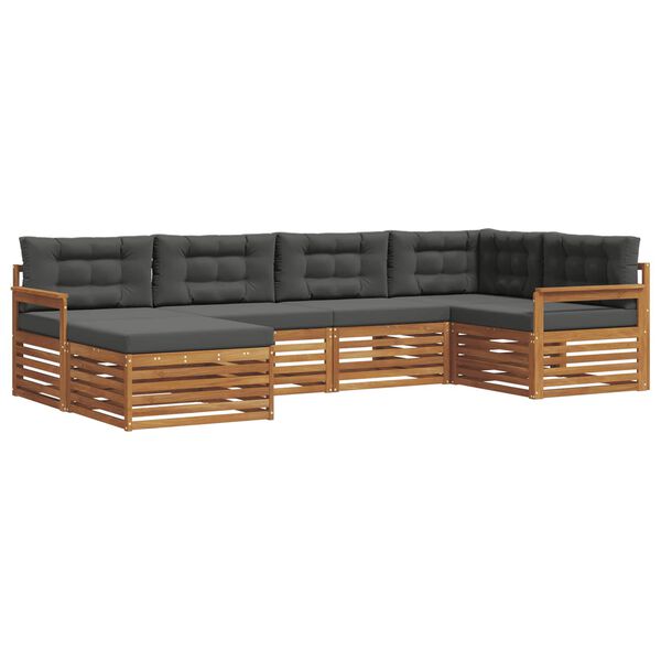 vidaXL &Sigma;&epsilon;&iota;&rho;ά &Kappa;&alpha;&nu;&alpha;&pi;έ &Epsilon;&xi;&omega;&tau;&epsilon;&rho;&iota;&kappa;&omicron;ύ &mu;&epsilon; &mu;&alpha;&xi;&iota;&lambda;ά&rho;&iota; 6 pcs &Phi;&upsilon;&sigma;&iota;&kappa;ό &kappa;&alpha;&iota; &Alpha;&nu;&theta;&rho;&alpha;&kappa;ί