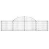 vidaXL Συρματοκιβώτια Τοξωτά 2 τεμ. 200x30x40/60 εκ. Γαλβαν. Ατσάλι
