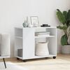 vidaXL Βοηθητικό Τραπέζι με Ρόδες Λευκό 70x35x60 εκ. Επεξεργ. Ξύλο
