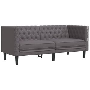 vidaXL &Kappa;&alpha;&nu;&alpha;&pi;έ&sigmaf; Chesterfield 2&theta;έ&sigma;&iota;&omicron;&sigmaf; &Gamma;&kappa;&rho;&iota; &alpha;&pi;ό &Sigma;&upsilon;&nu;&theta;&epsilon;&tau;&iota;&kappa;ό &Delta;έ&rho;&mu;&alpha;