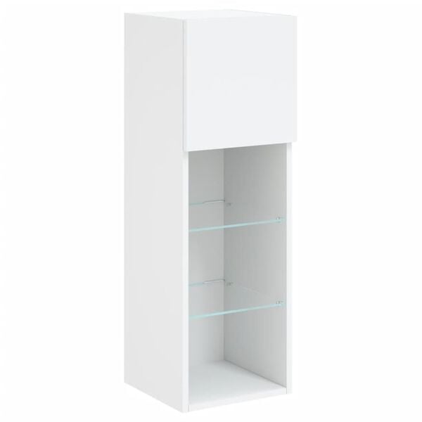 vidaXL Έπιπλα Τοίχου Τηλεόρασης 5 τεμ LED Λευκά από Επεξεργασμένο Ξύλο