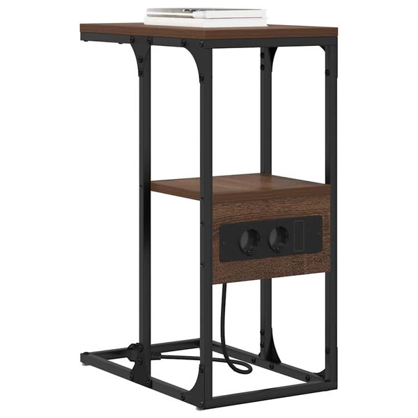 vidaXL Κομοδίνο Καφέ δρυς 41.5 x 26 x 60.5 εκ Επεξεργασμένο ξύλο