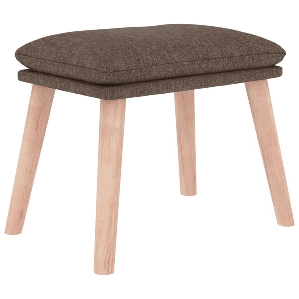 vidaXL Υποπόδιο Taupe 45 x 29,5 x 35 εκ. Υφασμάτινο
