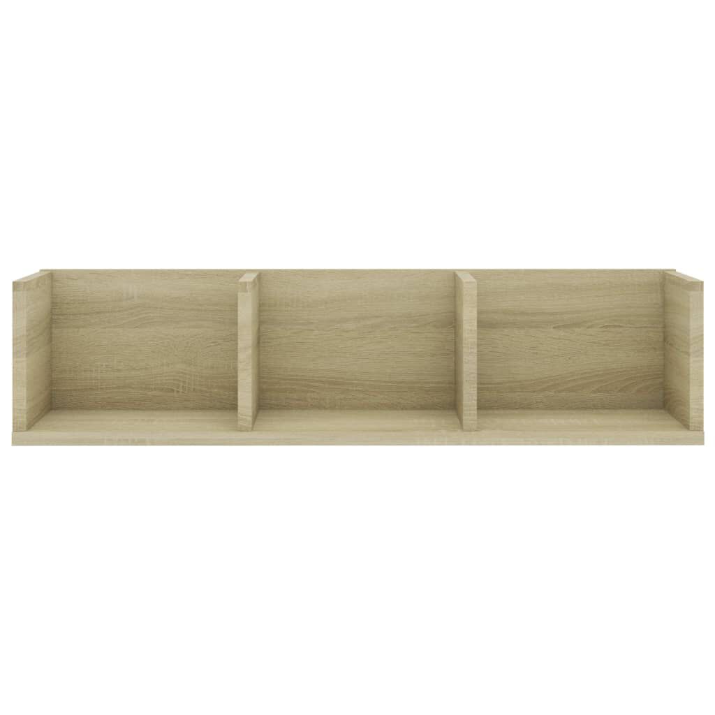 vidaXL Ράφι Τοίχου για CD Sonoma Δρυς 75 x 18 x 18 εκ. από Επεξ. Ξύλο