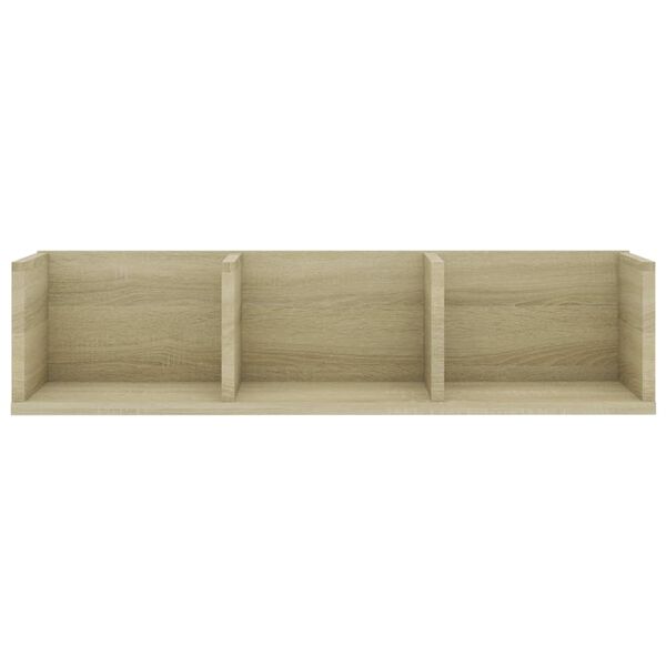 vidaXL Ράφι Τοίχου για CD Sonoma Δρυς 75 x 18 x 18 εκ. από Επεξ. Ξύλο