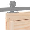 vidaXL Πόρτα αχυρώνα Καφέ 90 x 210 cm Μασίφ ξύλο πεύκου