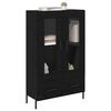 vidaXL Highboard με συρτάρι Corona Μαύρη Οξυά 69,5 x 31 x 115 εκ.