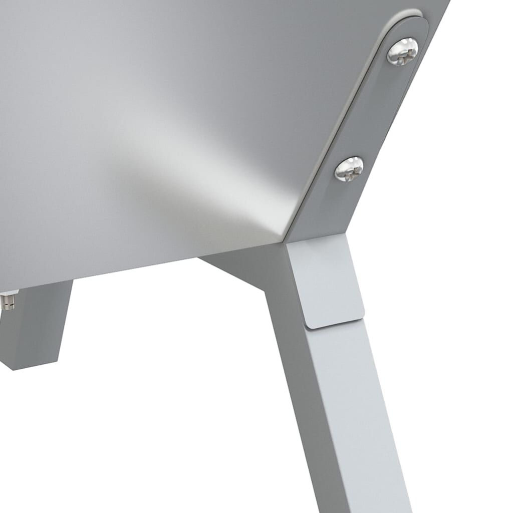 vidaXL Δίσκος Μπάρμπεκιου Ασημί 118x42x30,5 εκ. από Ανοξείδωτο Ατσάλι