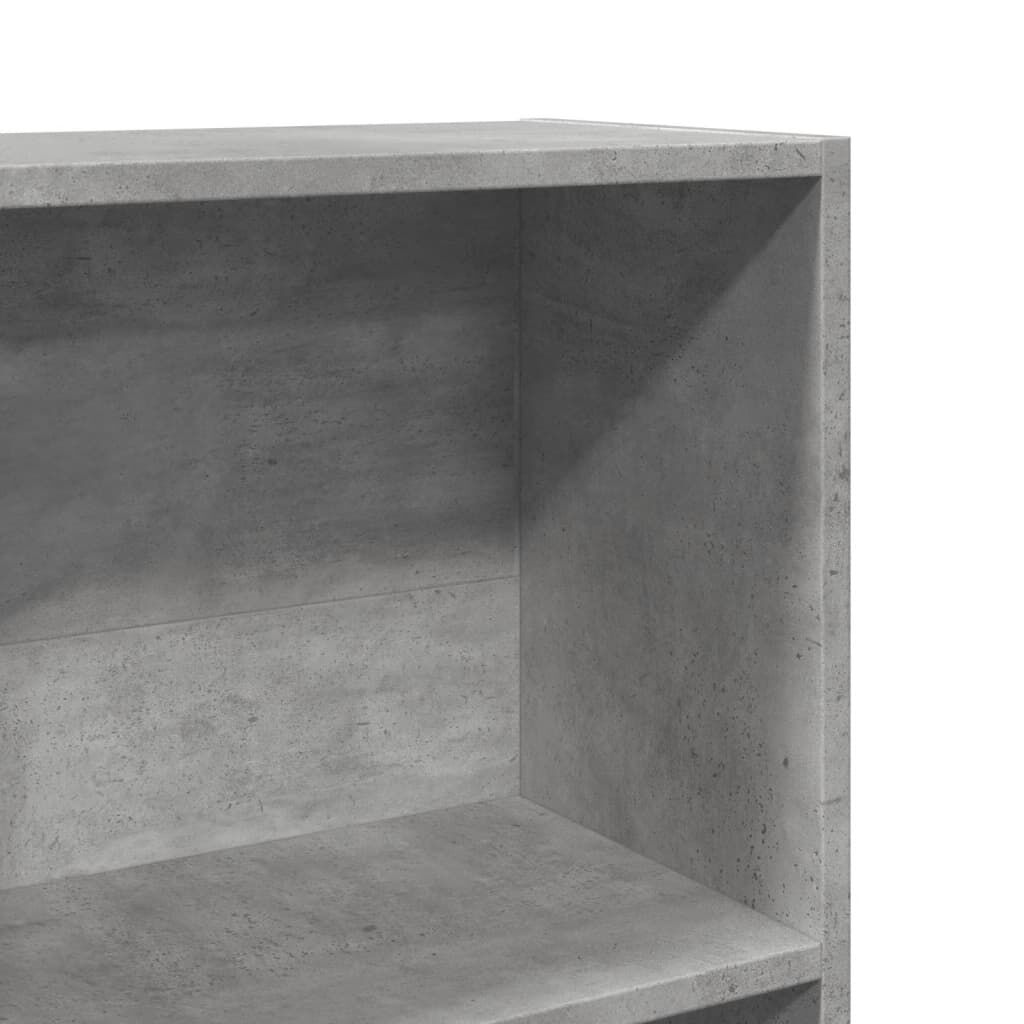 vidaXL Βιβλιοθήκη Γκρι Σκυροδέματος 80x30x152 εκ. Επεξεργ. Ξύλο