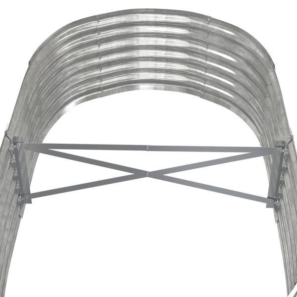 vidaXL Ζαρντινιέρα Ασημί 152x80x36 εκ. Ατσάλι με Ηλεκτρ. Βαφή Πούδρας