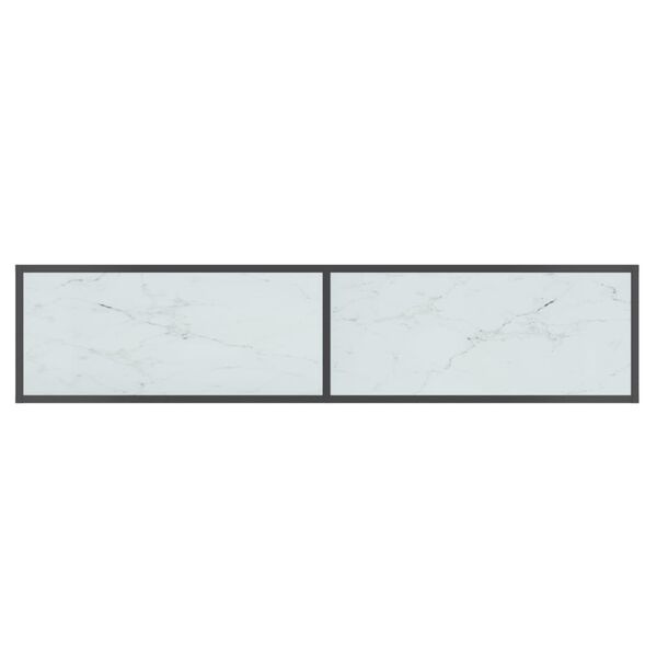 vidaXL Τραπέζι Κονσόλα Λευκό 160 x 35 x 75,5 εκ. από Ψημένο Γυαλί