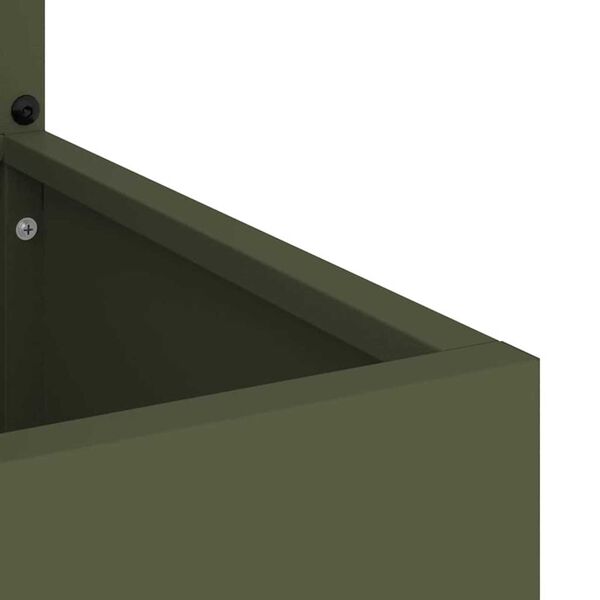vidaXL Γλάστρα Κήπου με Διακοσμητική Πάνελ Λαδί 50 x 140 cm