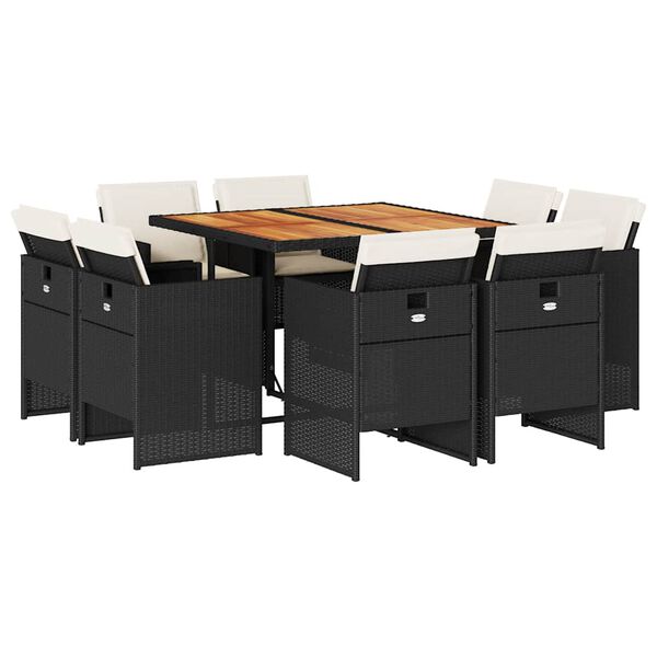 vidaXL &Sigma;&epsilon;&tau; &Tau;&rho;&alpha;&pi;&epsilon;&zeta;&alpha;&rho;ί&alpha;&sigmaf; &Kappa;ή&pi;&omicron;&upsilon; 9 &tau;&epsilon;&mu; &Mu;&alpha;ύ&rho;&omicron; &alpha;&pi;ό &Sigma;&upsilon;&nu;&theta;. &Rho;&alpha;&tau;ά&nu; &mu;&epsilon; &Mu;&alpha;&xi;&iota;&lambda;ά&rho;&iota;&alpha;