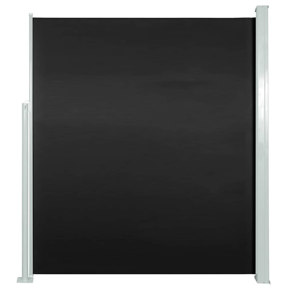 vidaXL Διαχωριστικό Βεράντας Συρόμενο Μαύρο 160 x 500 εκ.