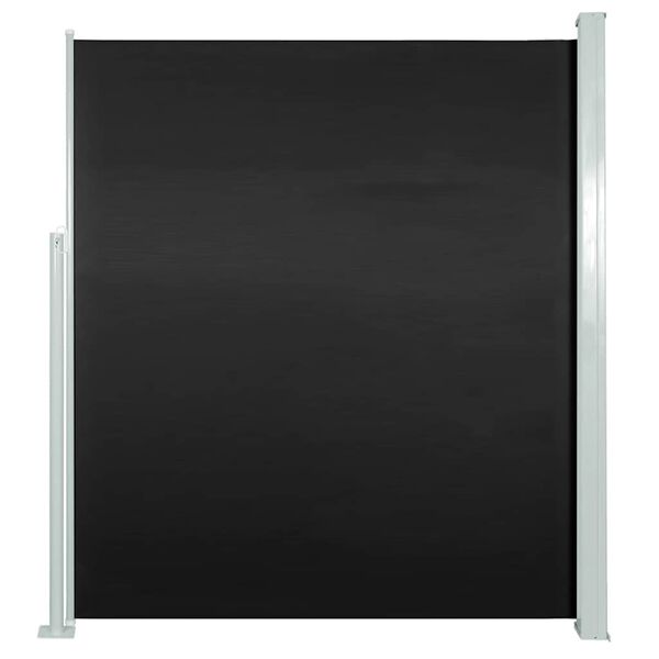 vidaXL Διαχωριστικό Βεράντας Συρόμενο Μαύρο 160 x 500 εκ.