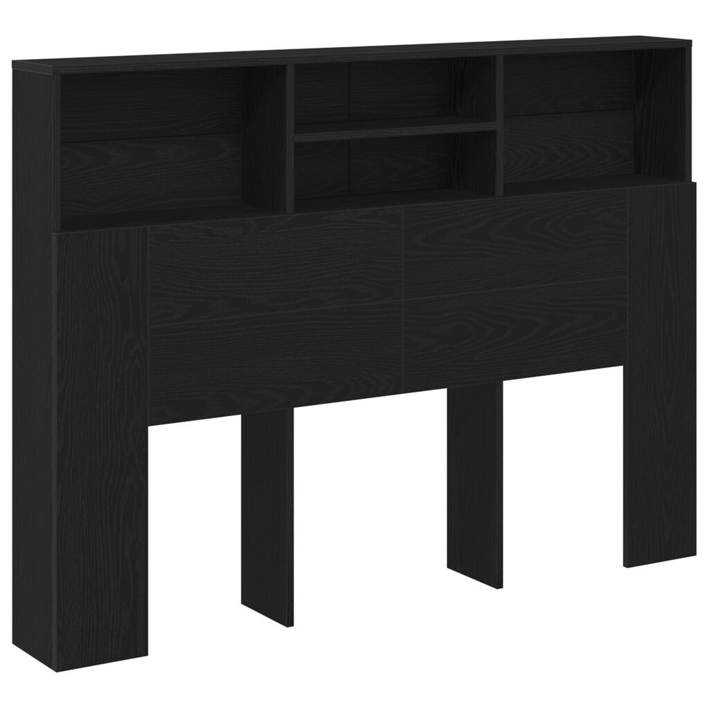 vidaXL Κεφαλαριά Ντουλάπα - Μαύρη Δρυς, 140x19x103.5 εκ, Φτιαγμένο από Επεξεργασμένο Ξύλο