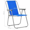 vidaXL Καρέκλες Camping Πτυσσόμενες 2 τεμ. Μπλε 52 x 59 x 80 εκ.
